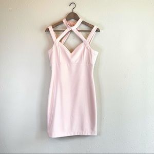 GUESS Cutout Neckline Mini Bodycon Light Punk Mini Dress Size 10